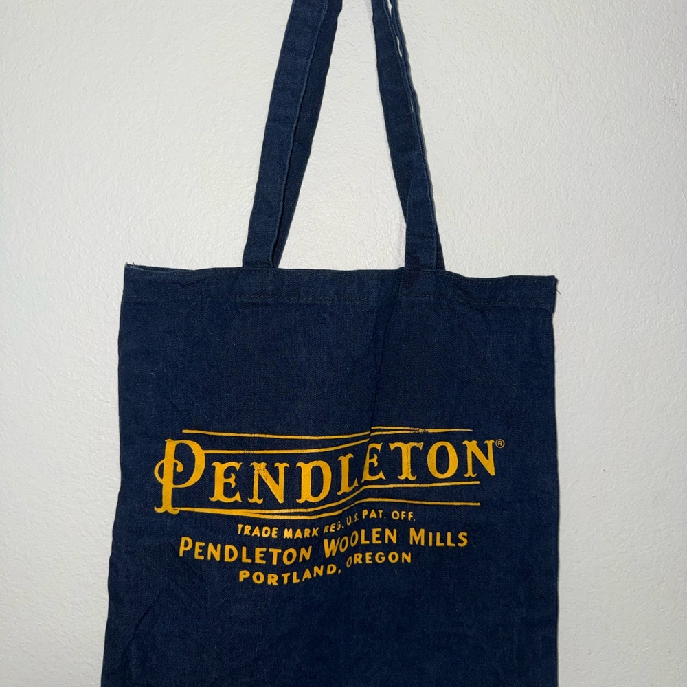 Unisex Pendleton Maptote denim tote bag